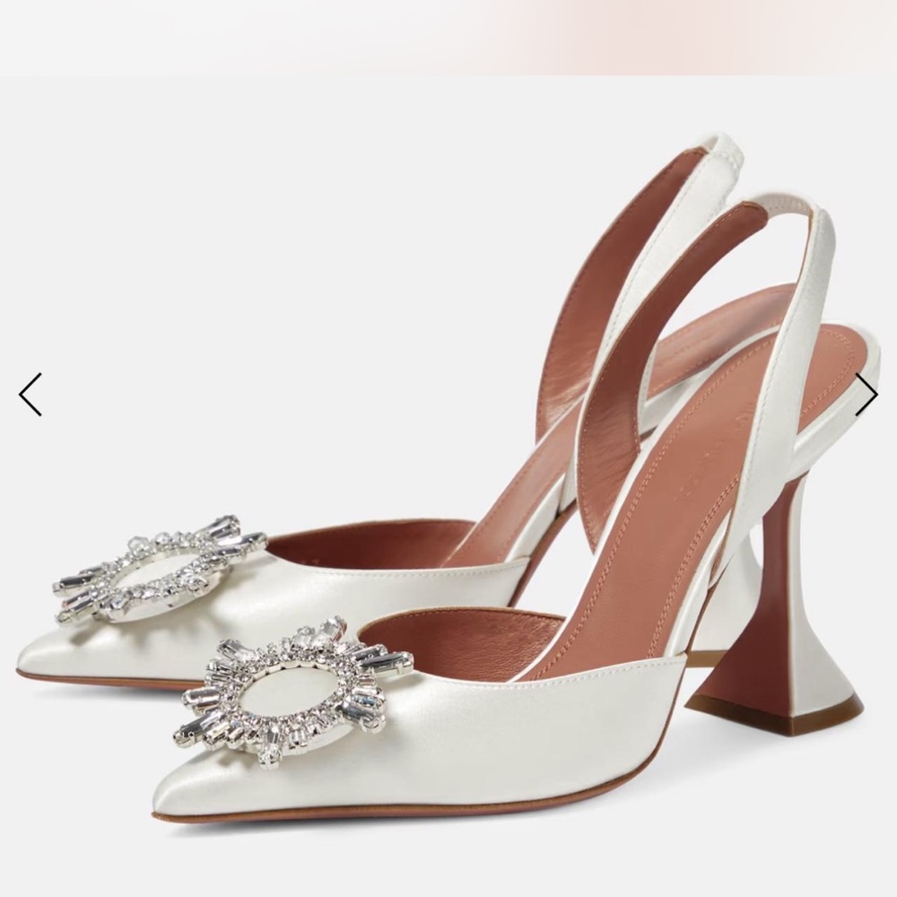 Elegant White Slingback Heels